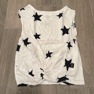T2 Love Girls White White Tank Top With Stars Size 10